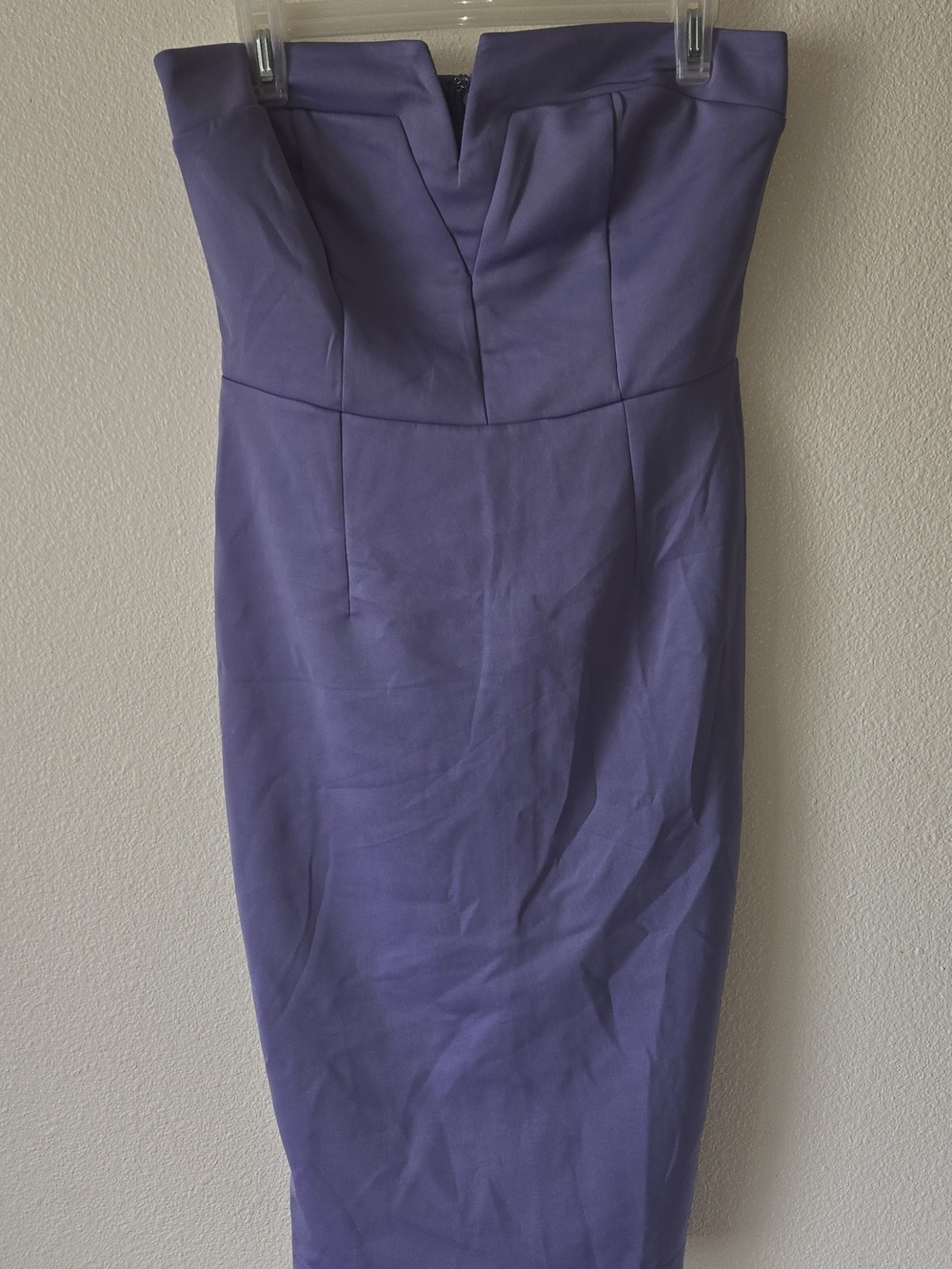 Strapless Purple Sheath Dress